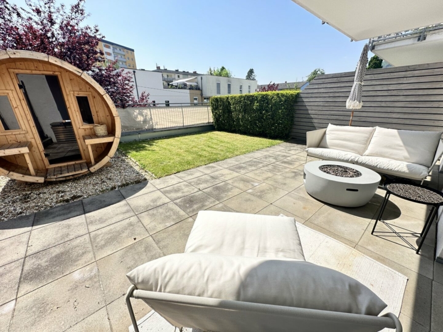 Wohnungspaket mit 2 exklusiven, vollmöblierten Gartenwohnungen in Graz-Wetzelsdorf mit KFZ-Tiefgaragenabstellplätzen - Bild