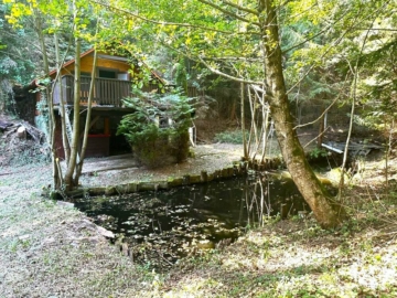 Idyllisches Waldgrundstück mit zwei Fischteichen, Waldhütten, eigener Hangquelle in der grünen Südsteiermark am Kranachberg in Gamlitz, 8462 Gamlitz, Land-/Forstwirtschaft