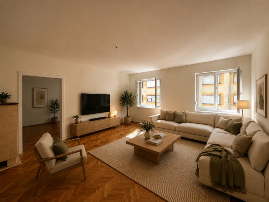 Helle 3-Zimmer-Wohnung mit Balkon mit Blick ins Grüne im hippen Grazer Bezirk Lend - Bild